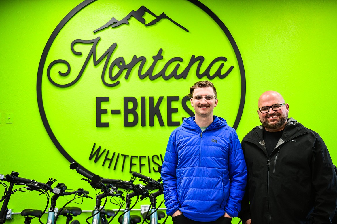 Owners Matthew and Josh Houser at Montana E-Bikes in Whitefish on Wednesday, May 31. (Casey Kreider/Daily Inter Lake)
