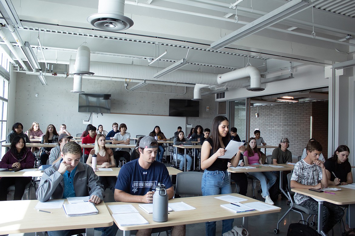 During the civics exercise that saw students simulating government processes, students took turns speaking on behalf of their political parties.