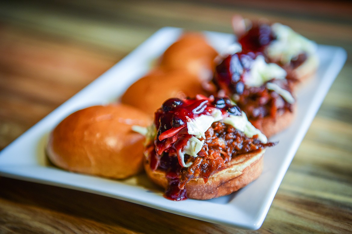 The Pulled Pork Sliders at MacKenzie River Pizza, Grill & Pub at 45 Treeline Road in Kalispell on Thursday, June 1. (Casey Kreider/Daily Inter Lake)