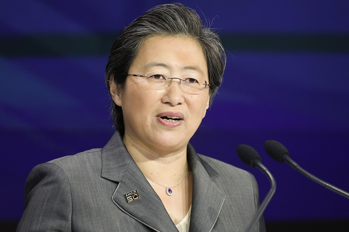 FILE - Lisa Su, president and CEO of Advanced Micro Devices, attends the opening bell at Nasdaq on May 1, 2019, in New York. Su was the highest paid female CEO in a survey by AP and Equilar for the fourth year in a row, but she slipped to 26th highest paid overall, from 22nd last year. Her pay package totaled $30.2 million, including stock and option awards. (AP Photo/Mark Lennihan, File)