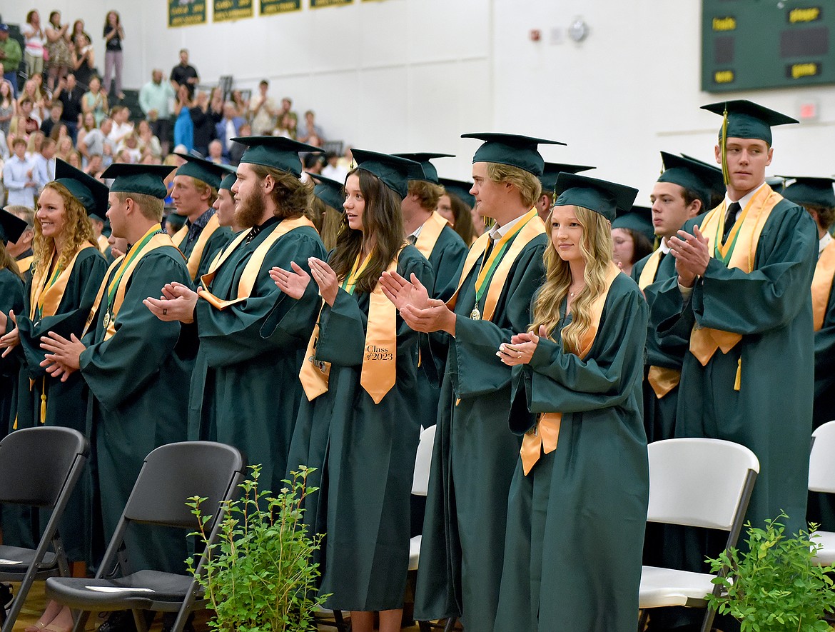 Whitefish High School graduates 127 students with the Class of 2023 at the Commencement Ceremony in the high school gym on Saturday. (Whitney England/Whitefish Pilot)