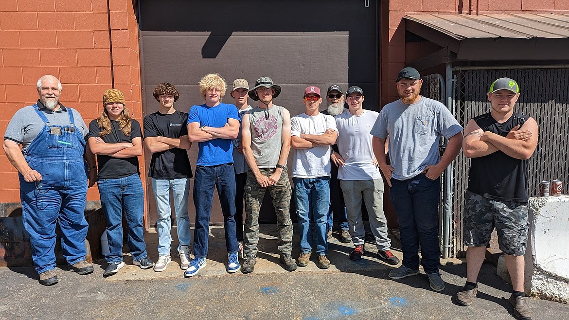 Troy welding students, led by instructors Jeff Thill and John McClellan, each passed their certification test. (Photo courtesy Troy Public Schools)