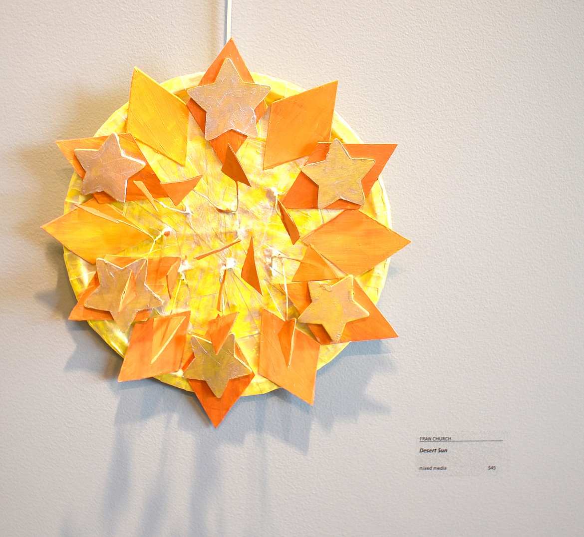 This piece, called simply “Desert Sun,” reflects Fran Church’s love of the bright sunshine in Moses Lake.