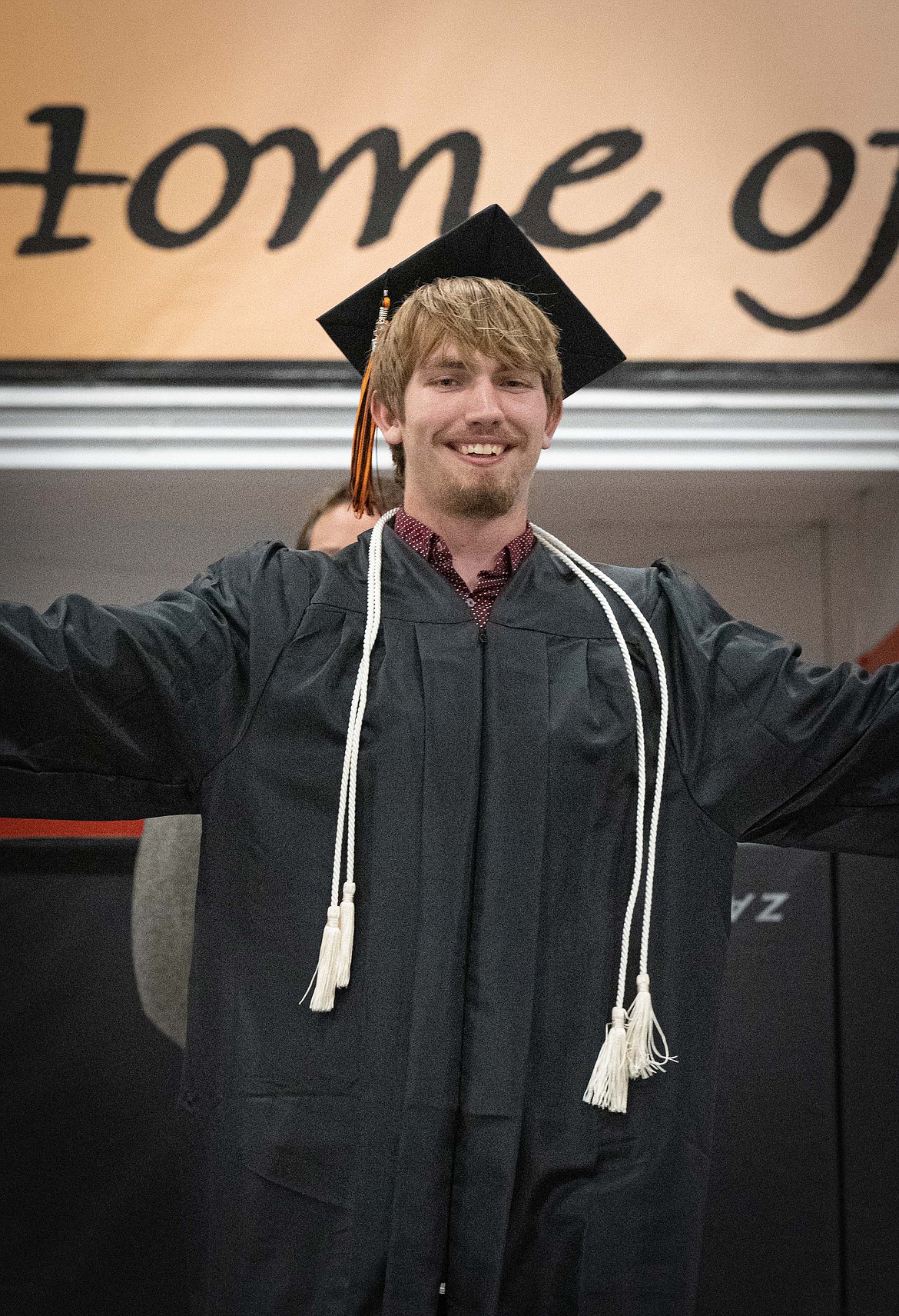 Plains graduate Levi Blood celebrates graduation. (Tracy Scott/Valley Press)