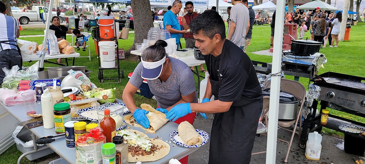 Burritos were on the menu at the last 2022 summer movie night in Mattawa. Summer movie nights begin later this month in three local towns.