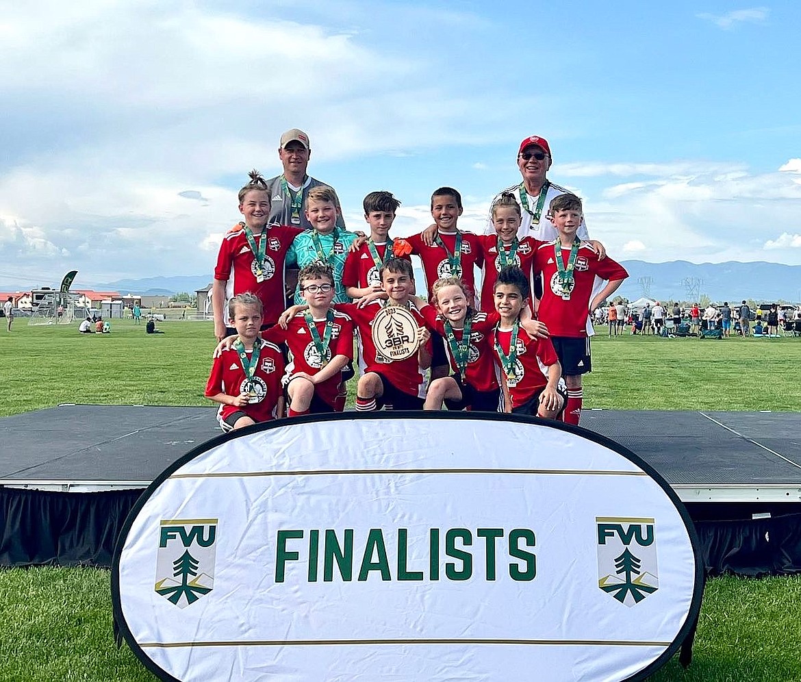 Courtesy photo
The Timbers boys 2013 Yellow soccer team took second place at the Three Blind Refs tournament this past weekend in Kalispell, Mont. In the front row from left are Liam Arine, Liam Jell, Sterling Tate, Vincent Nyist and Conrad Cortes; second row from left, Caleb Smith, Crew Kuhlmann, Owen Irwin, Shane Staeheli, Hudson Herbert and Kleh Rogers; and back row from left, coaches Chad Kuhlmann and John O’Neil.