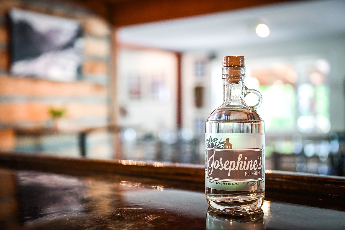 Glacier Distilling Company's Josephine's Moonshine at Josephine's in Coram on Wednesday, June 7. (Casey Kreider/Daily Inter Lake)