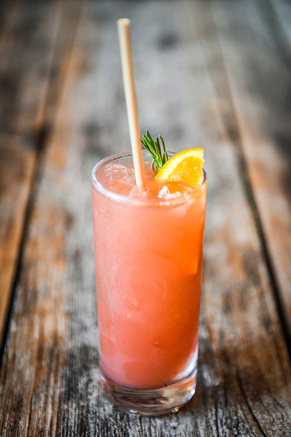 The Trailblazer from Glacier Distilling Company at Josephine's in Coram on Wednesday, June 7. Fireweed cherry bourbon, housemade blood orange charred rosemary shrub, sparkling water and fresh orange and rosemary. (Casey Kreider/Daily Inter Lake)