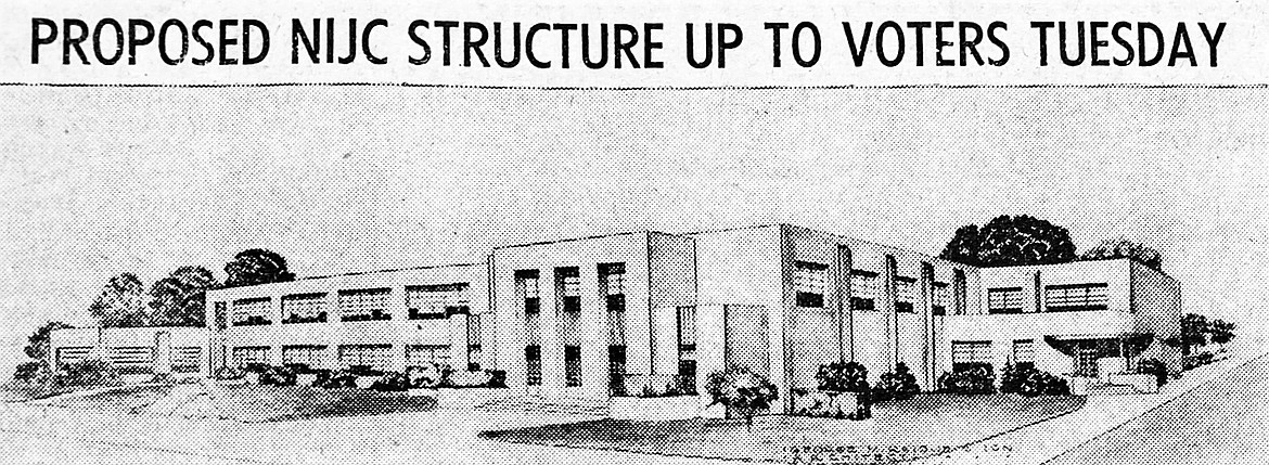 Artist drawing in 1948 of proposed North Idaho Junior College.