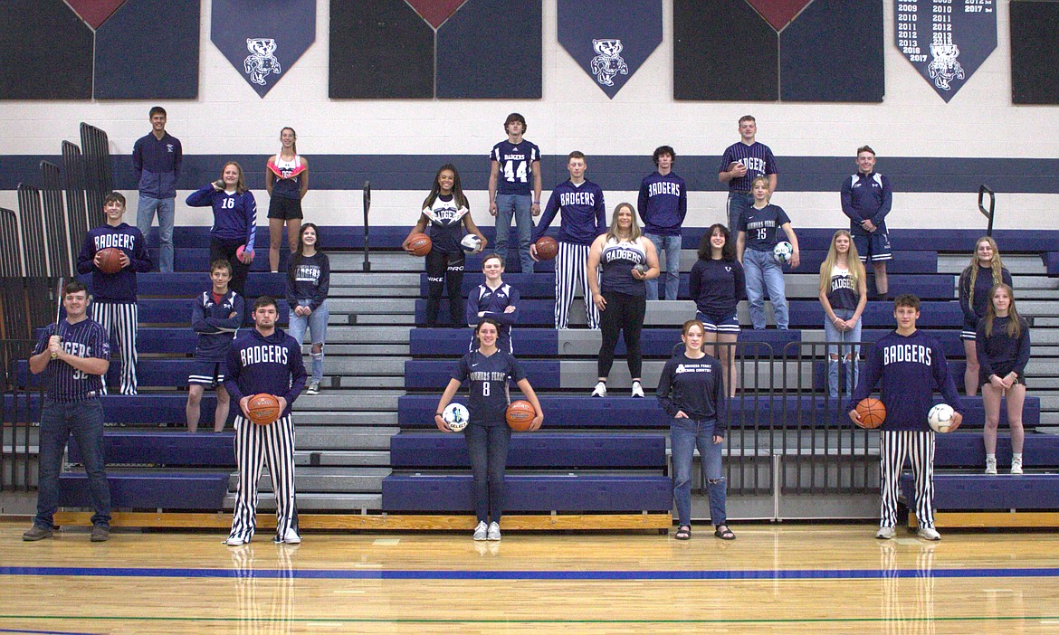 Front row Seniors, (left) David Hammons, Braeden Blackmore, Mia Blackmore, Ceci Roemer and Ridge Williams. Second row: (L) Saber Blackmore, Brandon Williams, Neveah Therrien. Third row (L) Asher Williams, Sydney Beckle, Hallie Hartman, Aubrey Wells, Makenna Baisden and Savannah Rickter. Fourth row (L) Helene Rae, Asha Abubakari, Thomas Bateman, Eli Blackmore, Lindsey Onstott. Top row (L) Riley Petesch, Brooke Petesch, Dakota Heller, Trey Bateman and Eli Leyden.