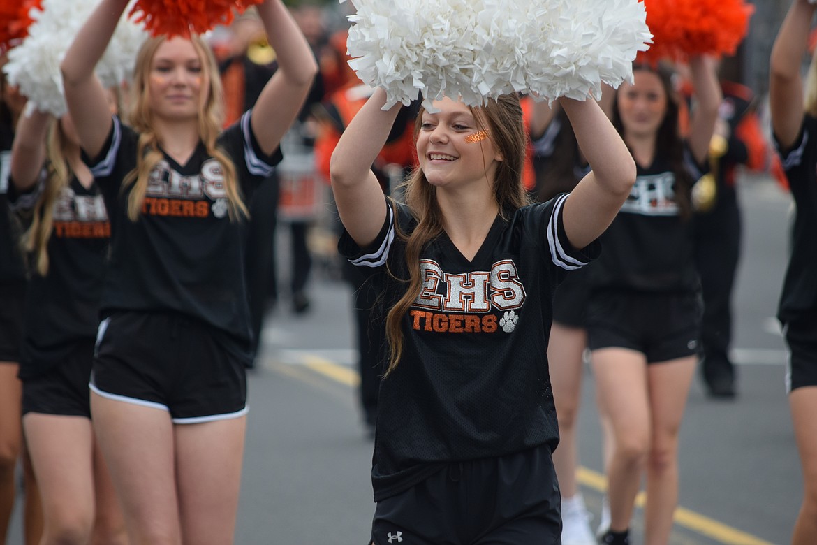 Members of the Ephrata High School Drill Team march in the Sage-N-Sun Grand Parade on Saturday.