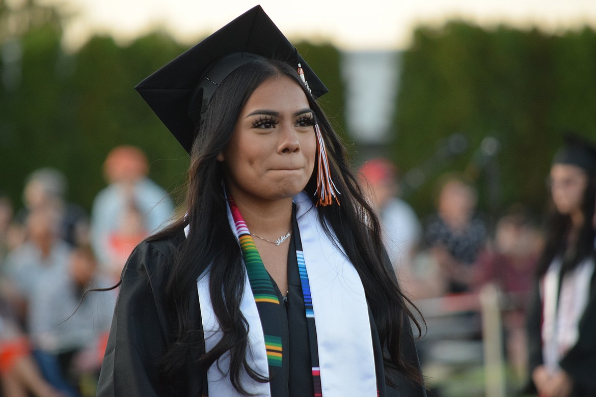 A member of the Ephrata High School class of 2023 prepares to receive her diploma.