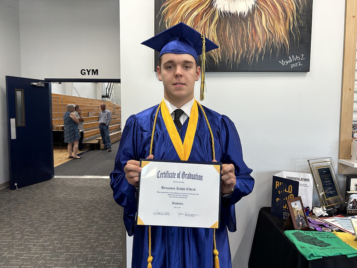 Benjamin Eldred wants to attend university in Montana after graduating with the intention of becoming a pilot. His favorite memory from school is playing baseball with his friends.