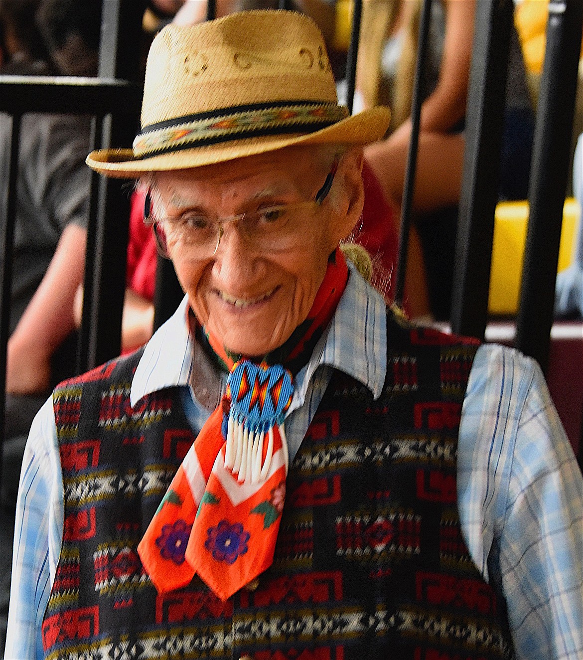 Salish elder Johnny Arlee received an honorary degree during Salish Kootenai College's commencement on Saturday. (Berl Tiskus/Leader)