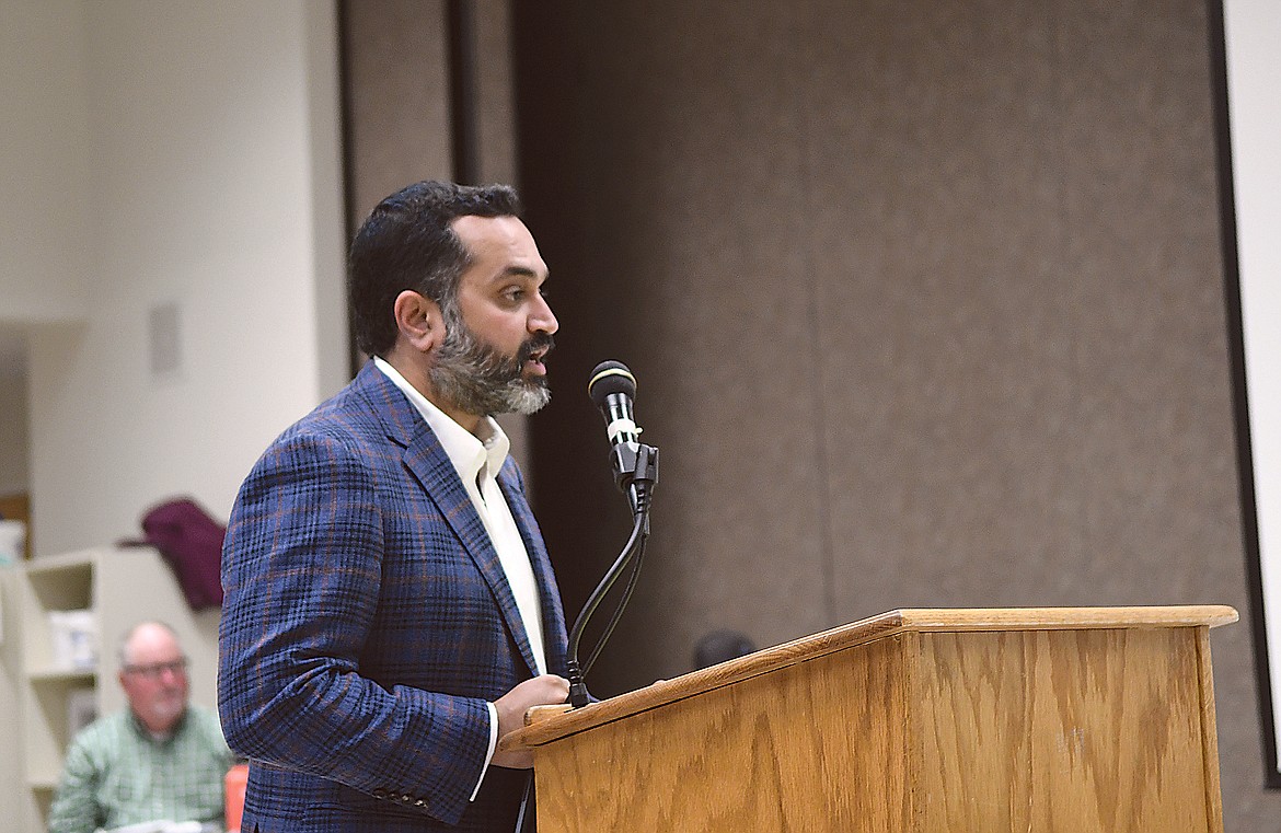 Rishi Kapoor makes his pitch for a proposed subdivision in Columbia Falls in this file photo. The Miami Herald reports he's being investigated by the FBI and SEC. (Chris Peterson/Hungry Horse News FILE)