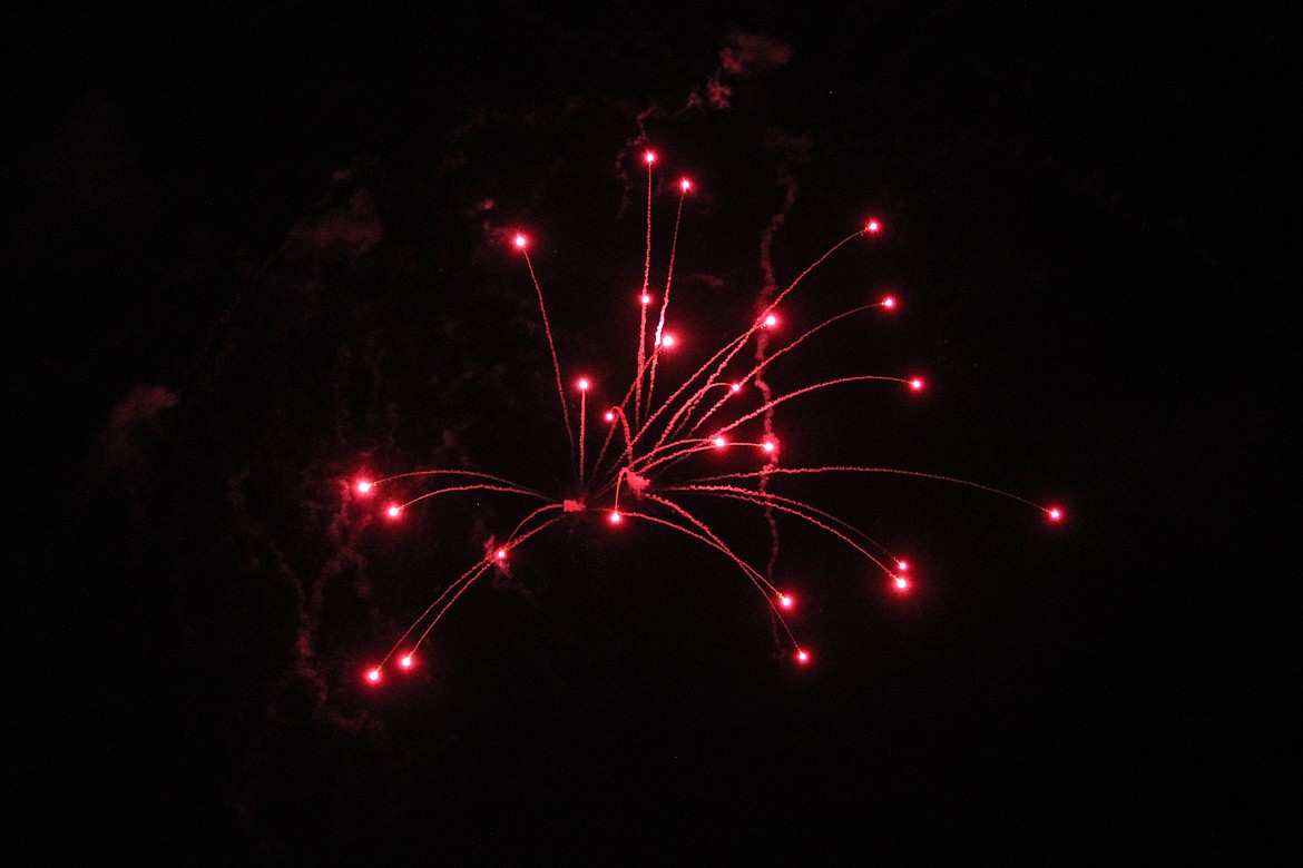 Fireworks sparkle over Moses Lake during the 2022 Independence Day celebration. Moses Lake celebrates the nation’s birthday with “Red, White and Boom!” July 1.