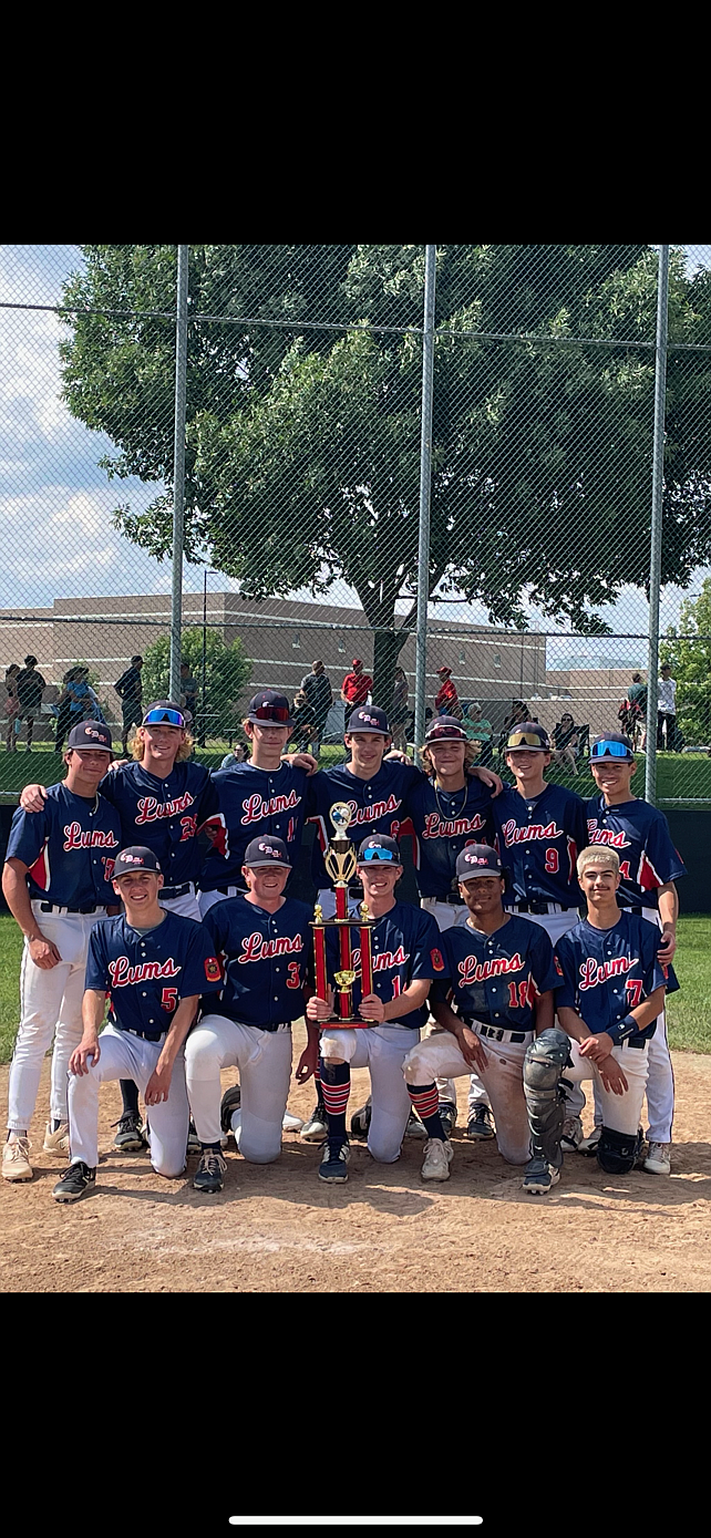 Courtesy photo
The Coeur d'Alene Lumbermen 17U baseball team won the 2023 Premier Sports Center Invitational championship on June 13 in Post Falls. In the front row from left are Lane Moglia, Charlie Dixon, Mark Holecek, Noah Hawkins and Tanner Franklin; and back row from left, Colby Coey, Will Robson, Will Beckenhauer, Nathan Doud, Deacon Hunter, Hudson Kramer and Sean Jimenez.