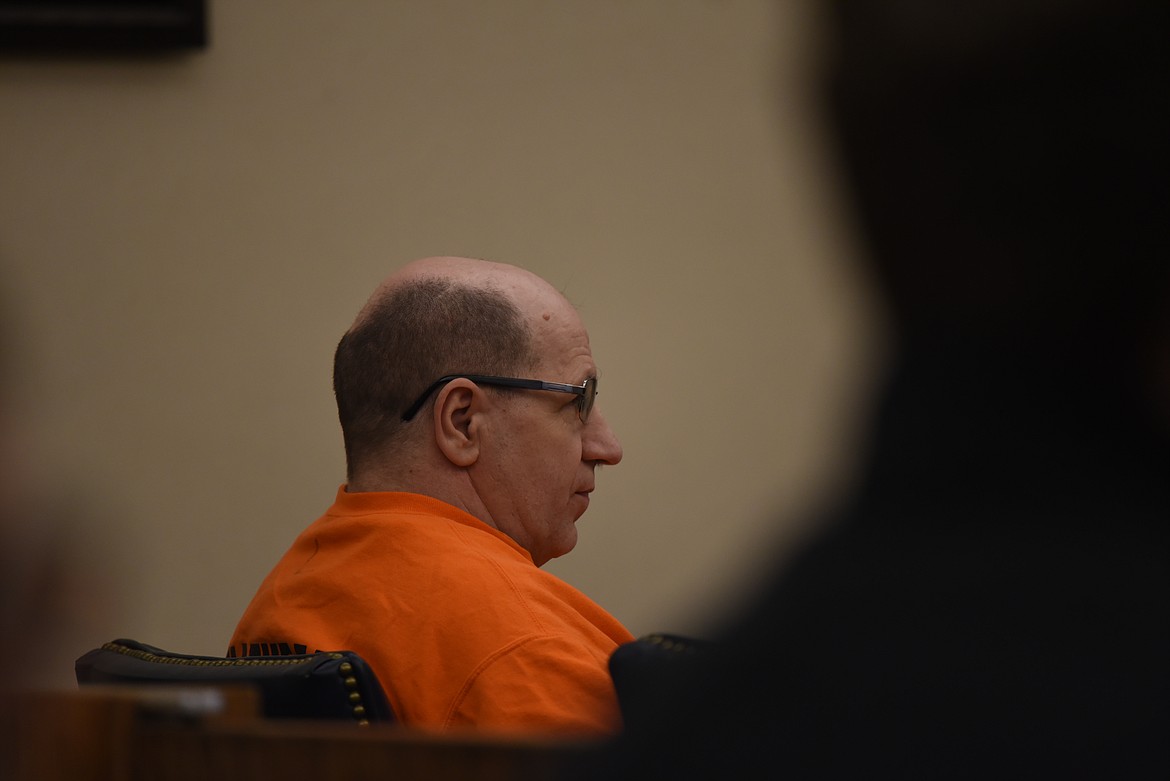 Ray Allen Roberts, 53, sits at the defendant's table during his sentencing, Thursday, June 22, on a sexual intercourse without consent charge in Flathead County District Court. (Derrick Perkins/Daily Inter Lake)