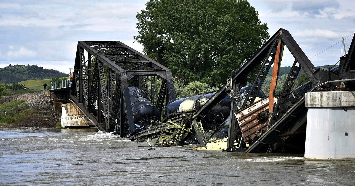Cleanup begins after freight train derails into Yellowstone River - Vimarsana News