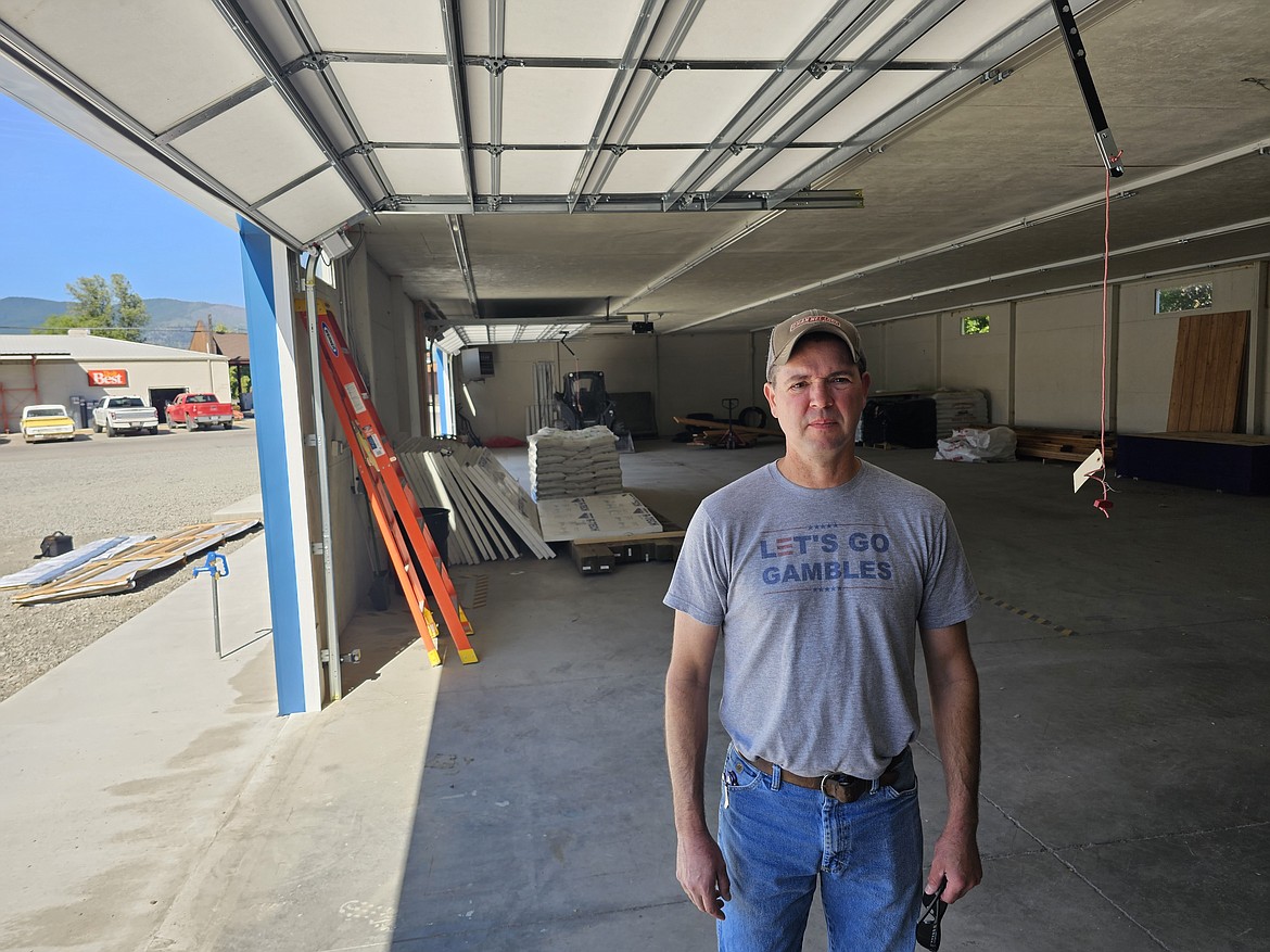 Gambles owner Matt Diehl stands inside his new 4,000 square foot warehouse facility on property he acquired from the owners of a gasket and seal business located across McGowan Street from the hardware store. (Chuck Bandel/VP-MI)