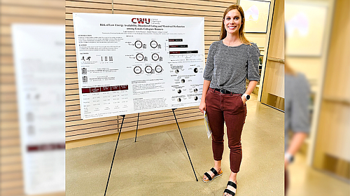 CWU human nutrition master's graduate Leah Dambacher won a national award for her poster presentation this spring.