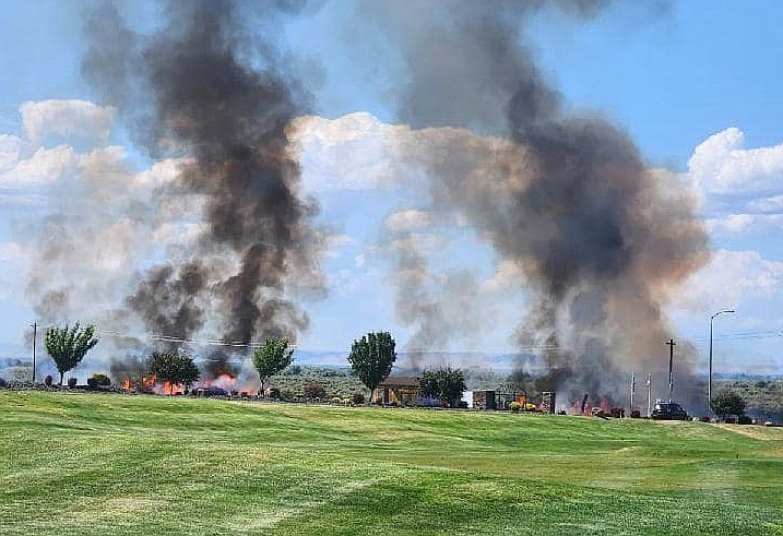 Royal Slope Fire & Rescue extinguished this fire Friday near Potholes State Park, but several others are still burning around the state.