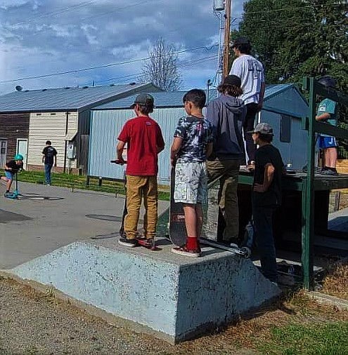 Young skaters at the Skate Jam hosted by BCSA.