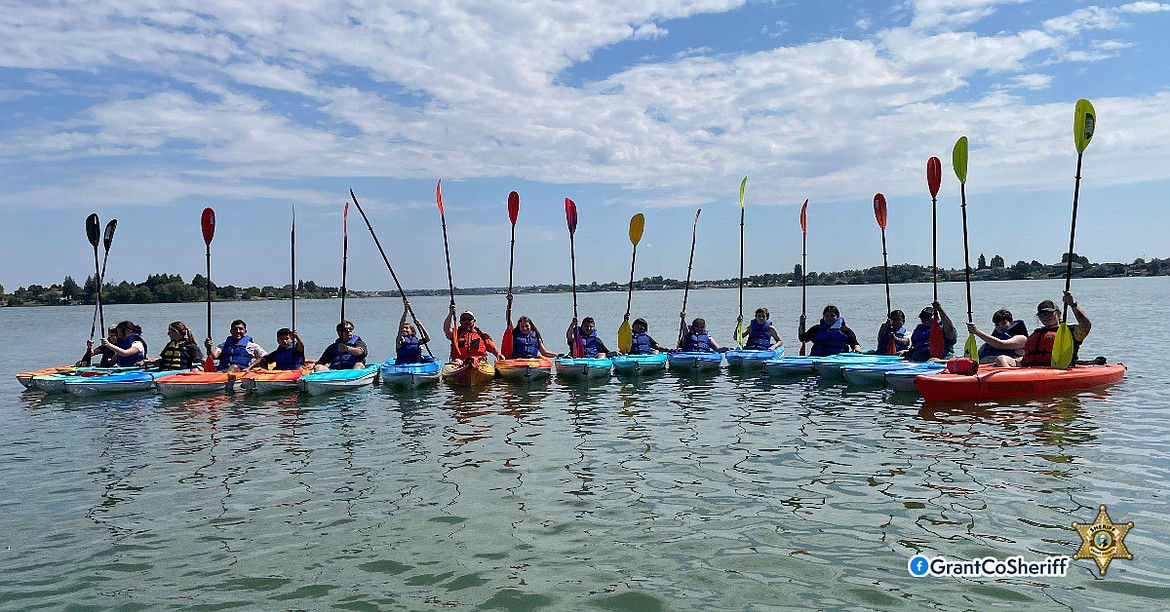 Grant County Sheriff's Office marine deputies teamed up with Washington State Parks, Moses Lake Parks, Recreation and Cultural Services and other area agencies to promote youth boating safety. The event at Blue Heron Park in Moses lake had 18 youth participants on Wednesday.