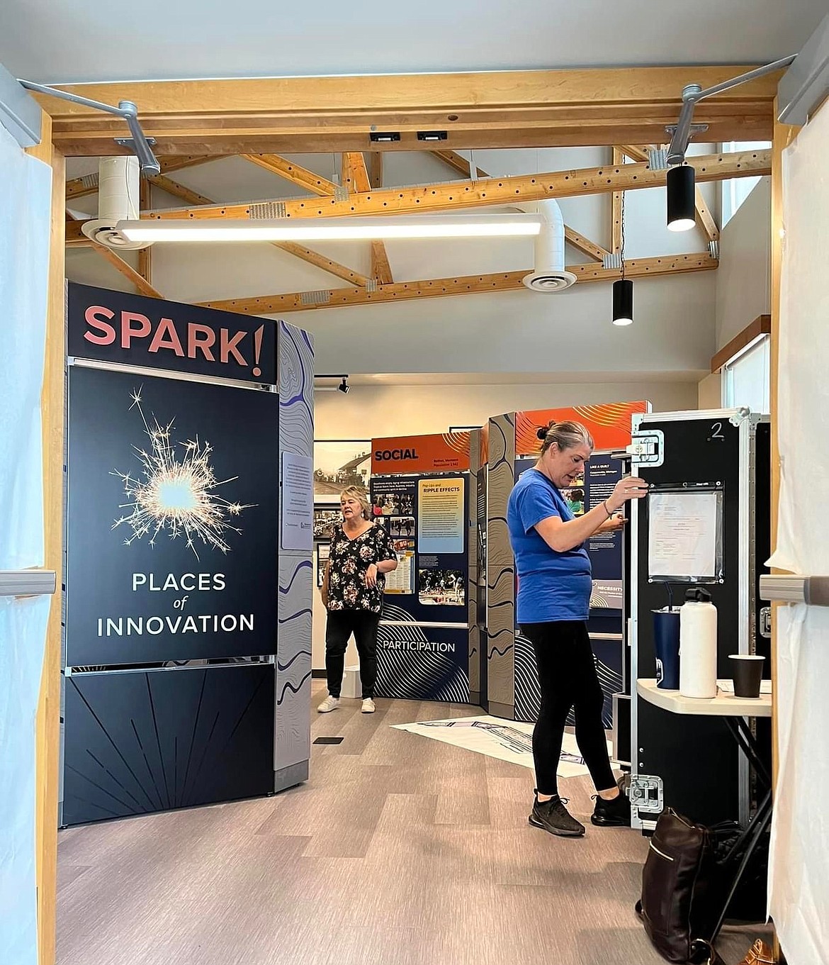 The Smithsonian Institute traveling exhibition Spark! Places of Innovation is coming to Kellogg for six weeks from July 15 to Aug. 19 at 125 McKinley Ave., Kellogg. 

Spark! Places of Innovation exhibition on display in Priest River.