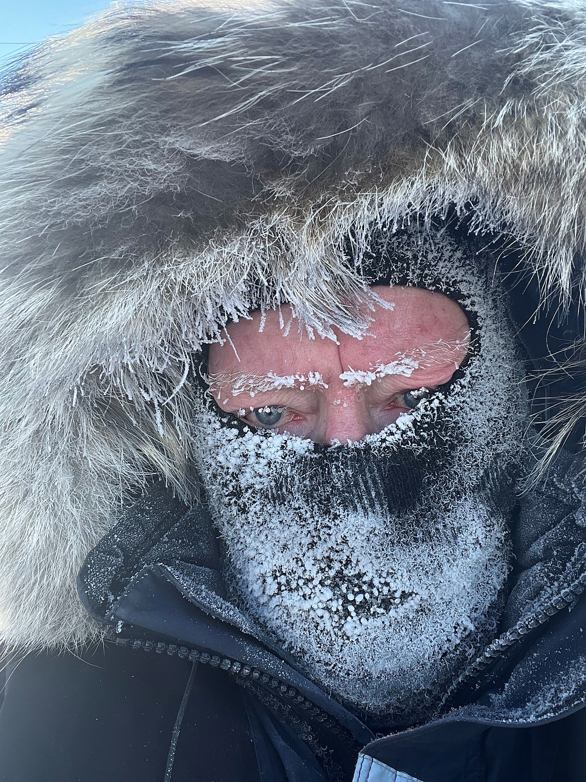 Tim Christie bears the cold during a photography trip to Hudson Bay in Canada.