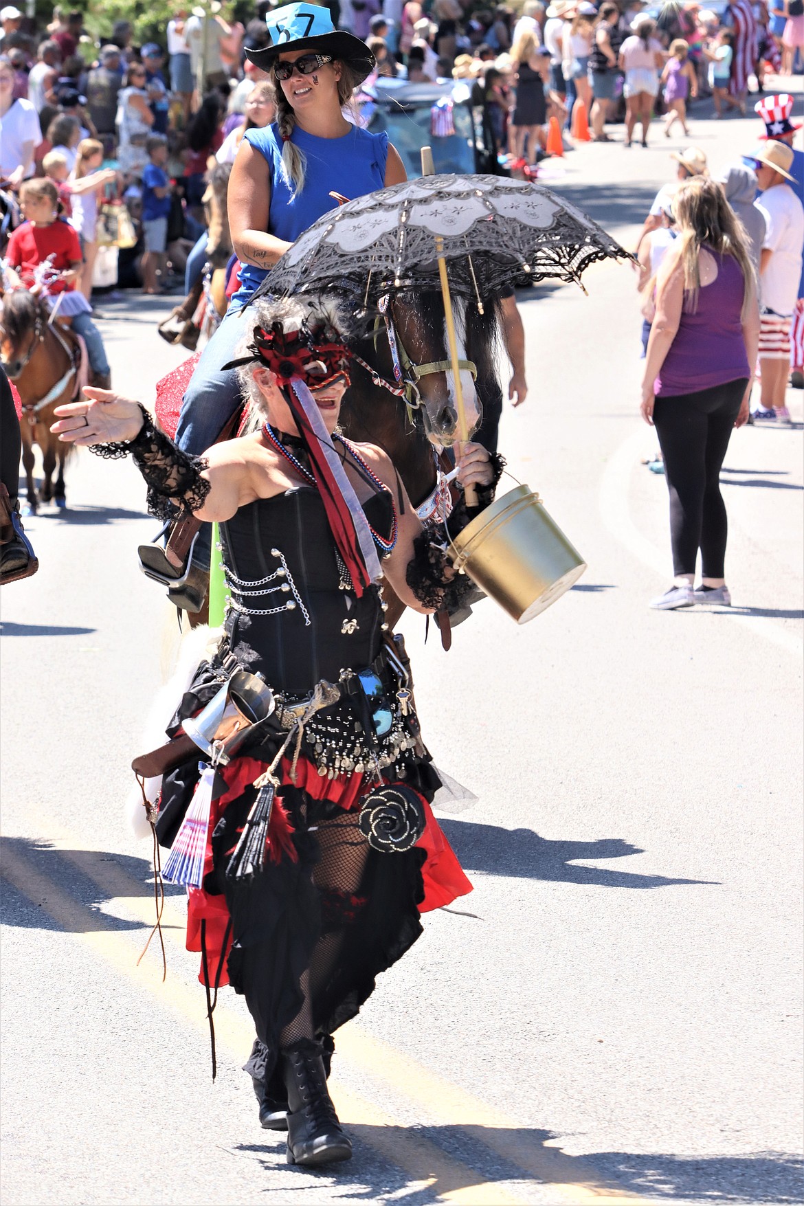 Barb Sleigh is outfitted for the Bayview Daze parade.