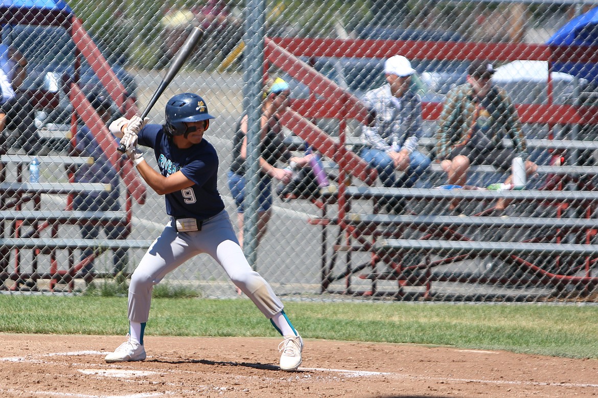 River Dog center fielder Jackson Carlos batted in six runs during Friday’s wins over Whatcom Post 7 and Absolute Human Performance Academy.