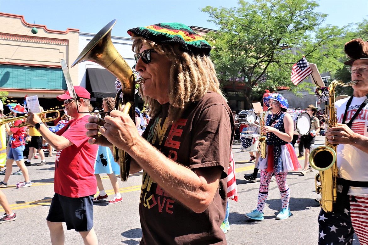 The Perfection Nots perform in the Fourth of July parade on Tuesday.