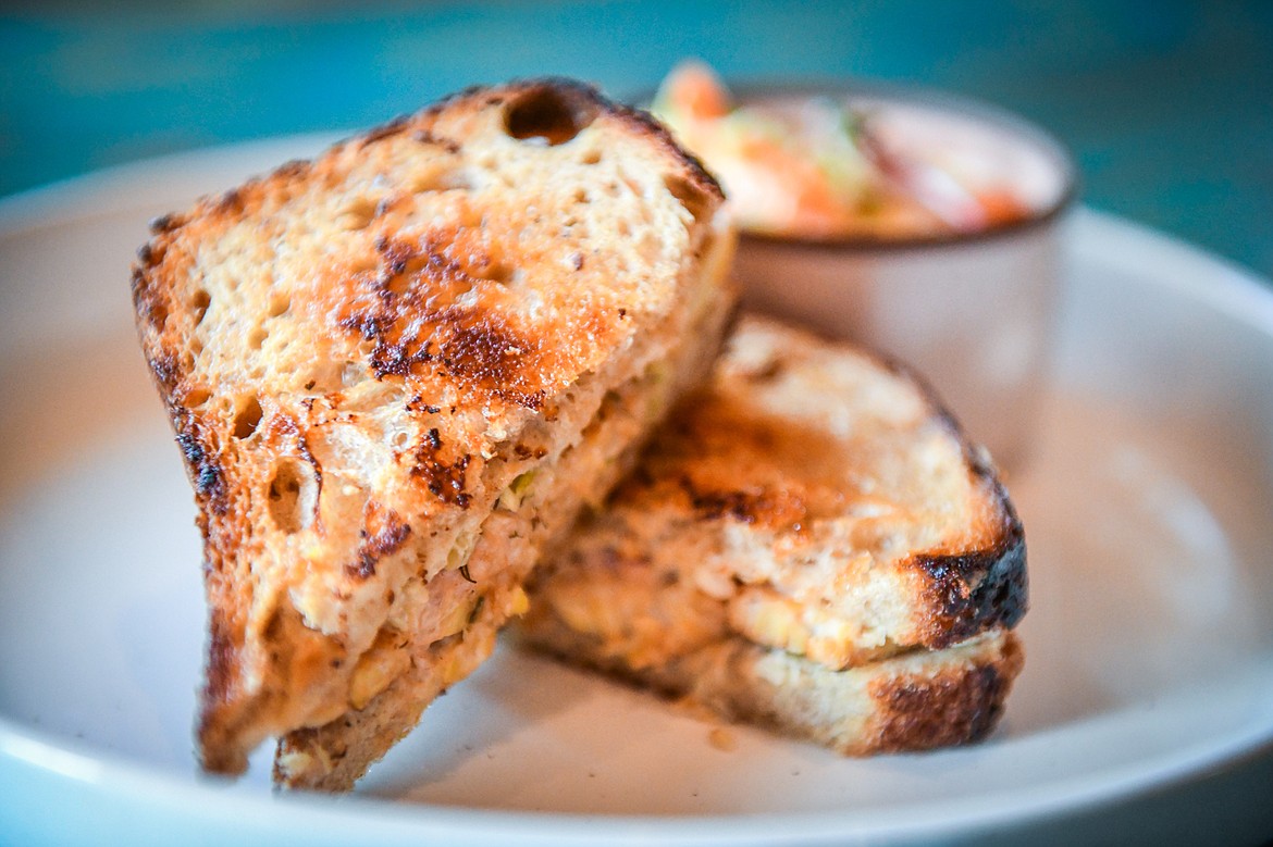 The Tempeh Reuben with Blu's bread, corned tempeh, dill sauerkraut, smoked
gouda spread and wild horse island dressing at Max's in Bigfork on Saturday, July 8. (Casey Kreider/Daily Inter Lake)