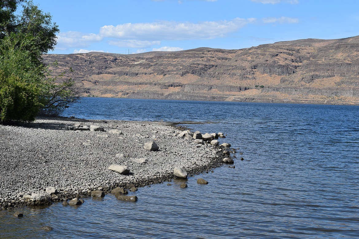 A view of the Columbia River from the Rocky Coulee Recreation Area near the Ginko Petrified Forest State Park by Vantage. The park is currently open and offers an extensive trails system for hiking.