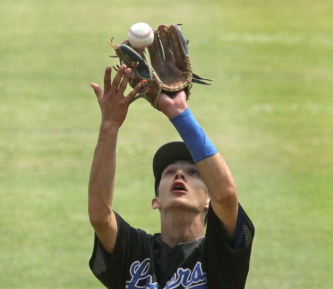 Pitcher Aidan Rose grabs a pop-up off the bat of Taylor Nead for the third out in the top of the seventh with the score tied at six. (Paul Sievers/The Western News)