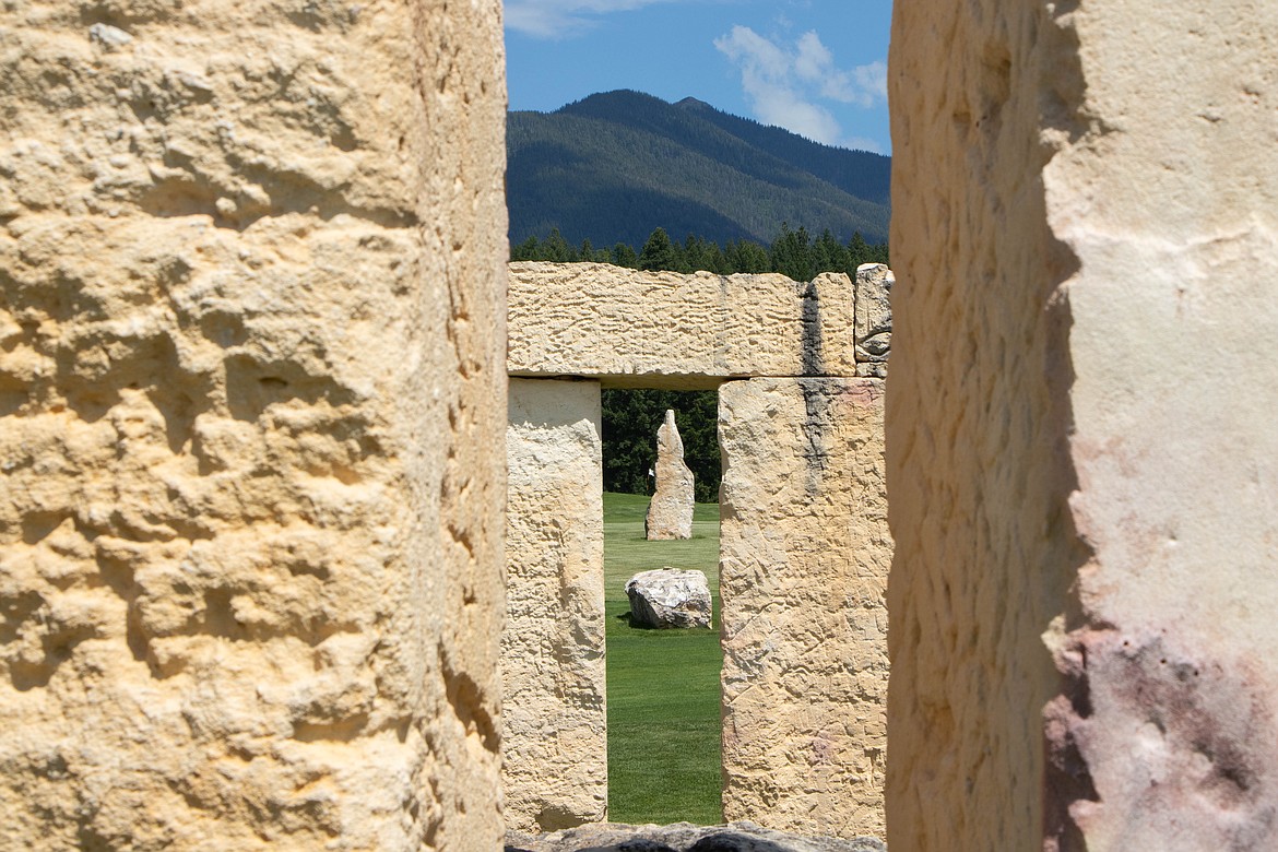 James E. Smith built a life size replica of the prehistoric European Stonehenge structure on his property in Fortine, Montana. The stones align with the sun's solstice path. (Kate Heston/Daily Inter Lake)