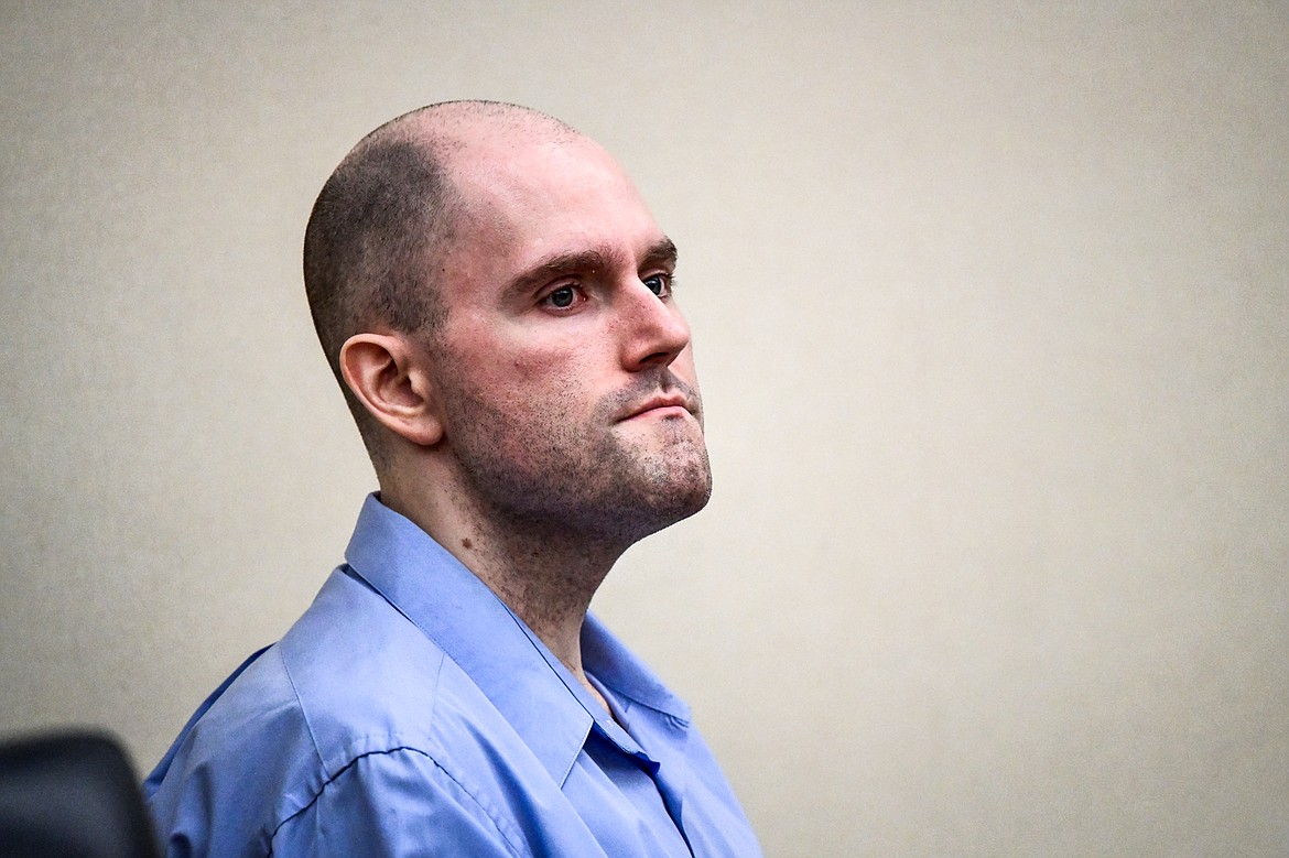 Jonathan Douglas Shaw is shown at his murder trial in Flathead County District Court in Kalispell on Tuesday, July 11. (Casey Kreider/Daily Inter Lake)