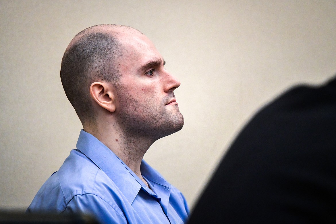 Jonathan Douglas Shaw is shown at his murder trial in Flathead County District Court in Kalispell on Tuesday, July 11. (Casey Kreider/Daily Inter Lake)