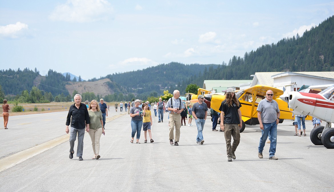 30 planes visited the Shoshone County airport Tuesday morning and were greeted by a crowd of locals during a stop on the Puget Sound Antique Airplane Club air tour.