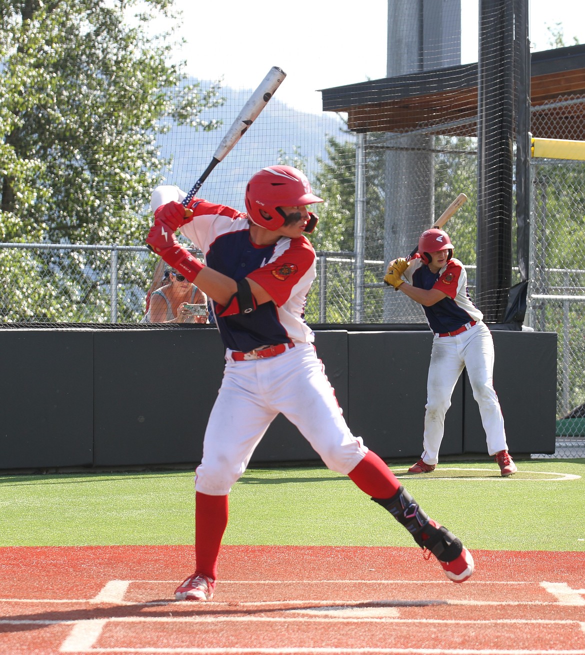 Jorden Tyler gets ready to swing at a pitch.