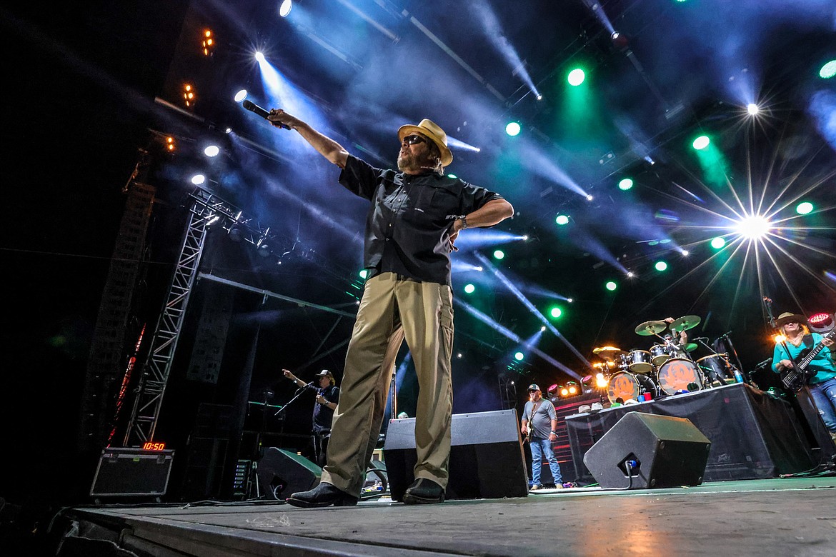 The crowd sings along with Hank Williams Jr. on July 15 at Under the Big Sky. (JP Edge photo)