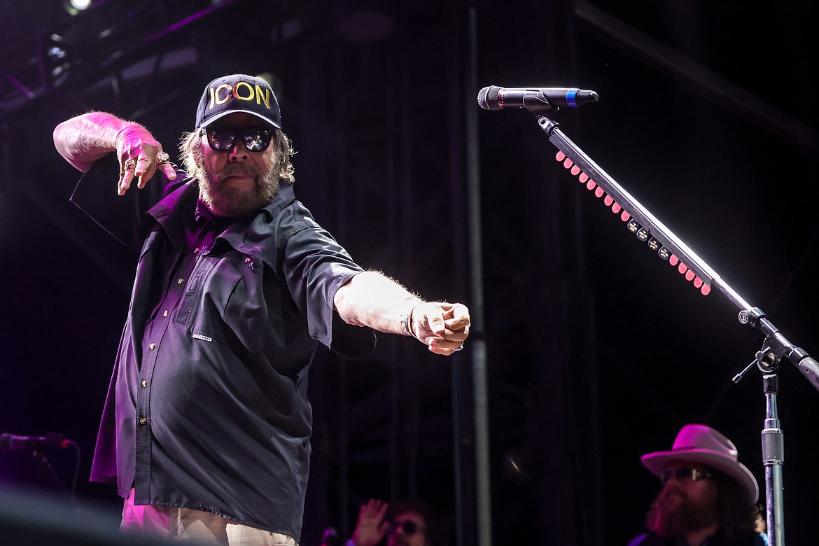 Hank Williams Jr. performs at Under the Big Sky on July 15. (JP Edge photo)