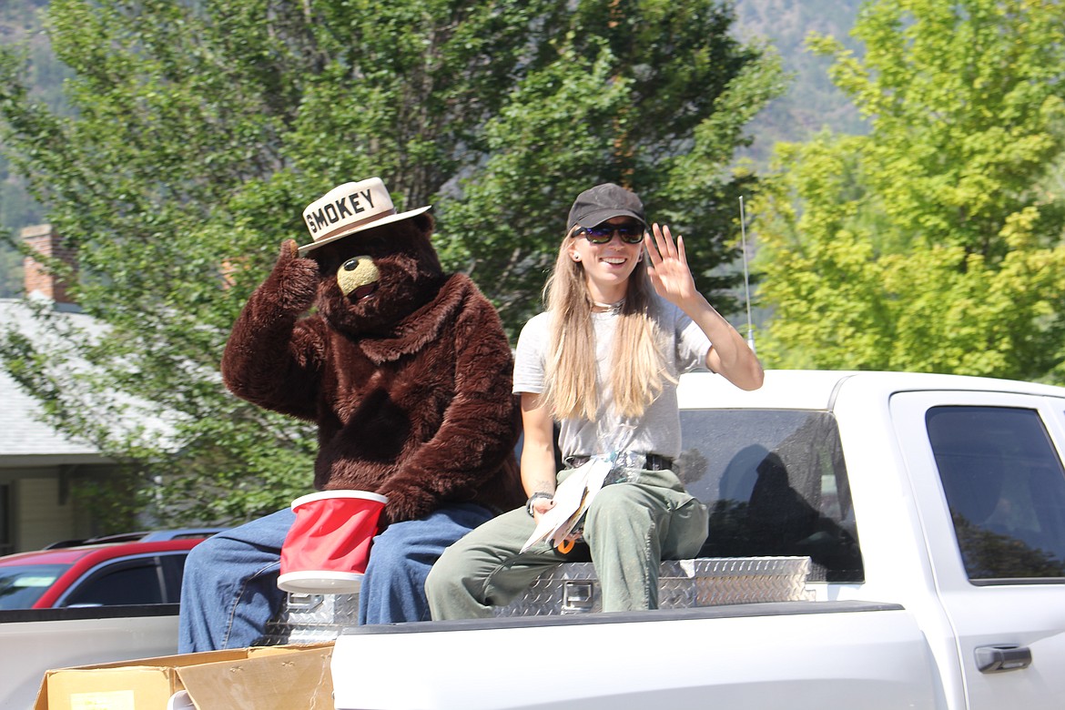 Smoky Bear at the parade at Alberton's Railroad Days. (Monte Turner/Mineral Independent)