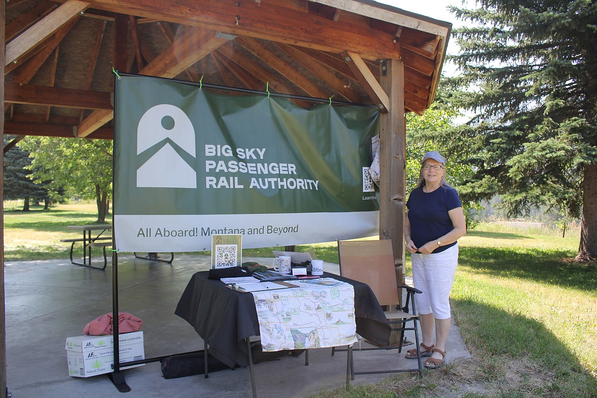 Diane Magone with the Big Sky Passenger Rail Authority explained what was being done for the return of passenger rail service to southern Montana. Alberton would be a beneficiary of this program if the stars align, which they seem to be doing. (Monte Turner/Mineral Independent)