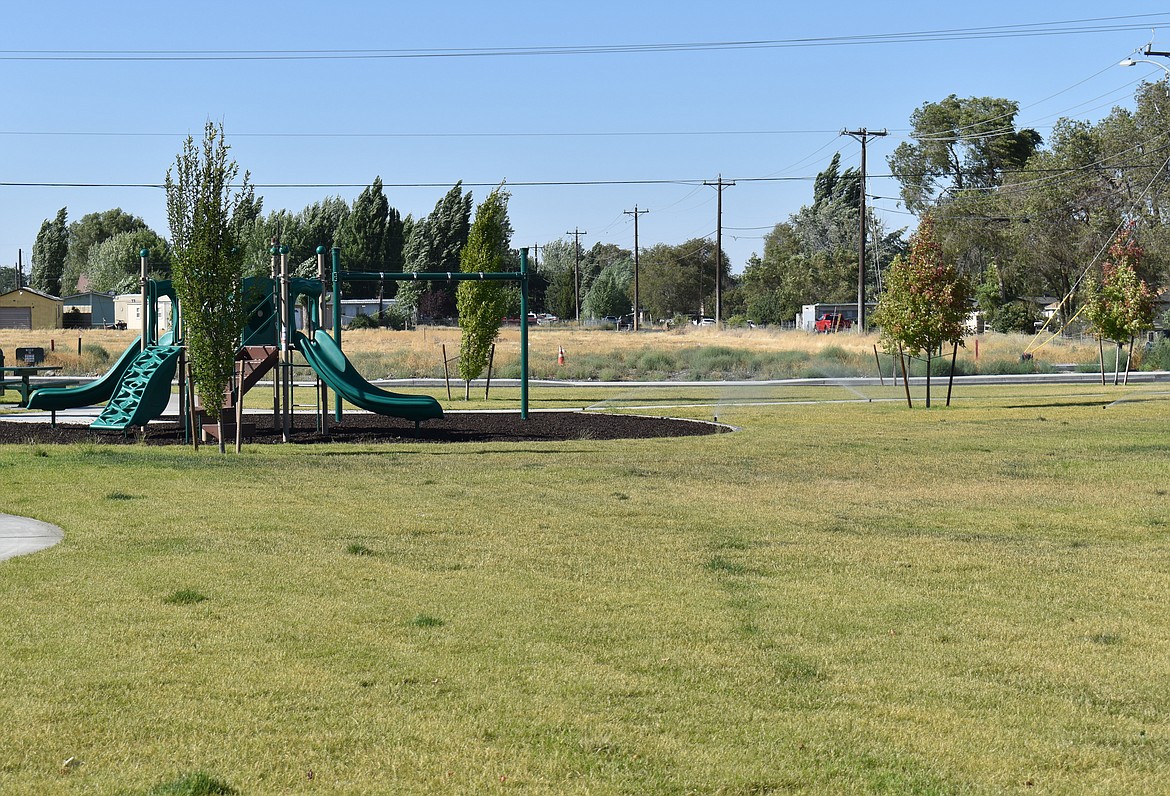 The new Maple Grove Park, at SR 17 and Grape Drive, will be dedicated Thursday. The developer, Hayden Homes, is donating the park to the city.