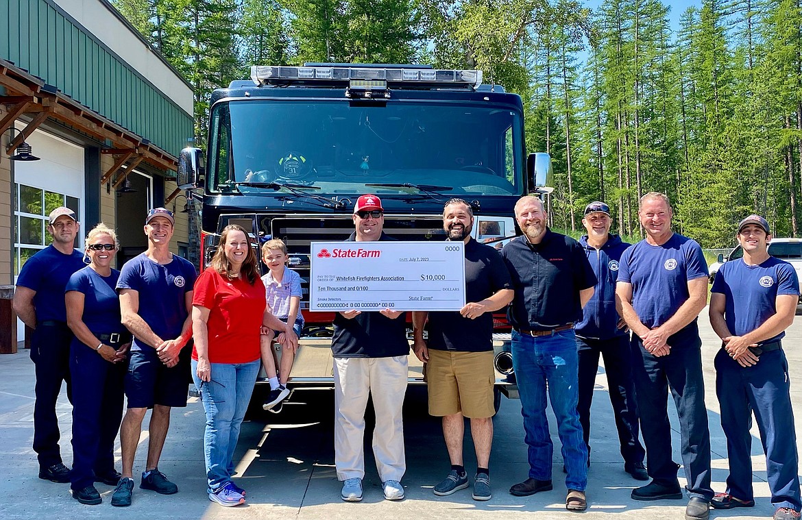 The Whitefish Firefighters Association was awarded a $10,000 Good Neighbor Grant from State Farm to provide specialized smoke detectors that are designed to alert hearing-impaired seniors to an emergency situation.