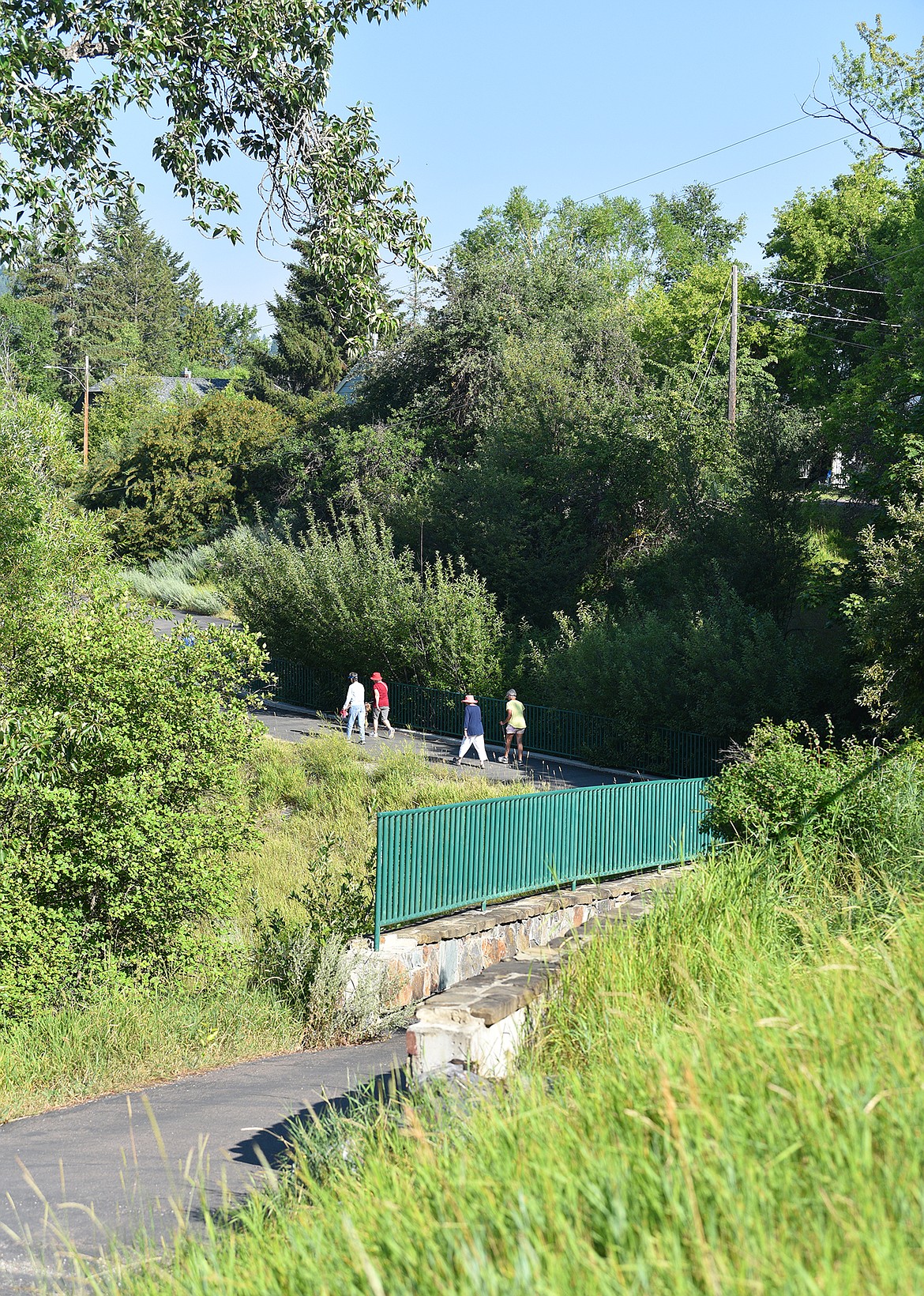 The Whitefish Walkers begin their walk last week. (Julie Engler/Whitefish Pilot)