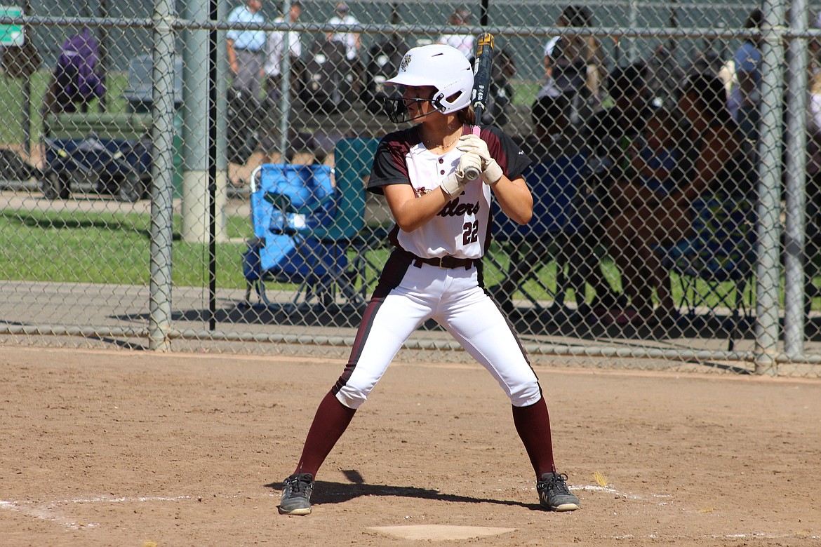 Moses Lake Rattlers second baseman Emilee Morris stands in the batter’s box at the D-BAT Summer Series in Richland.