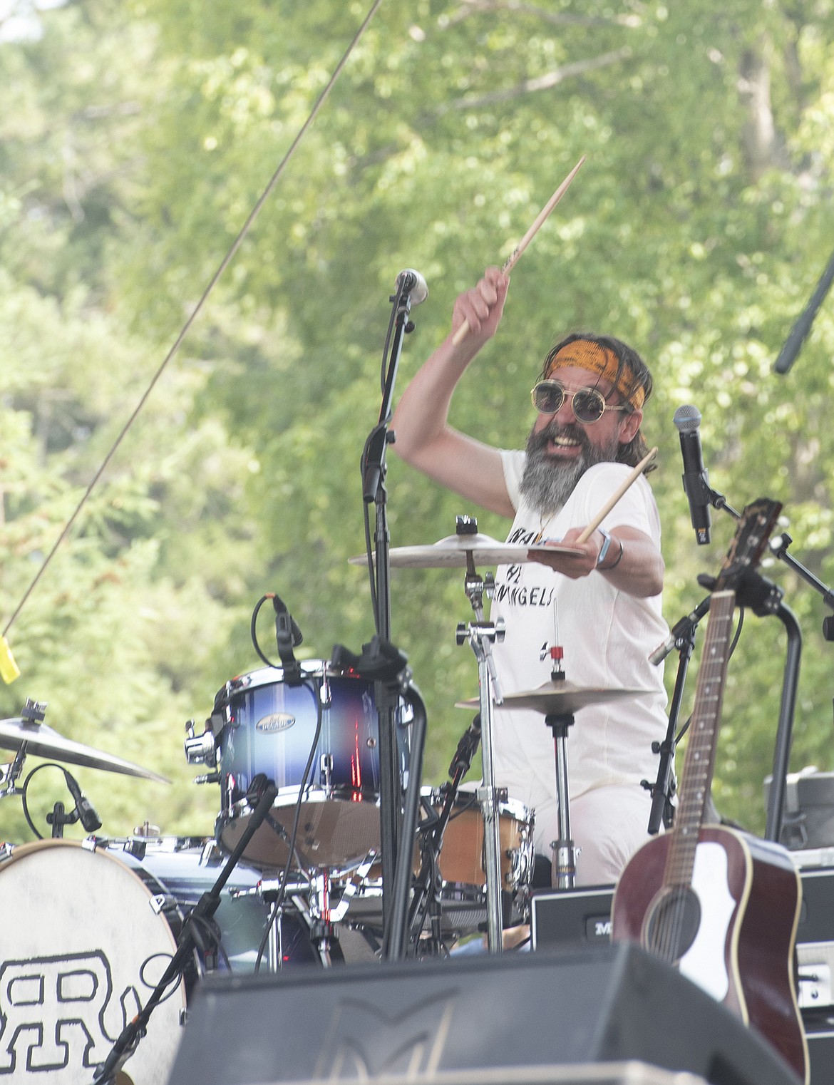 Drummer for Radio Ranch and the Jamie Wyman Band, Johnny Wall, performs at the Under the Big Sky festival. (Amy Boring photo)